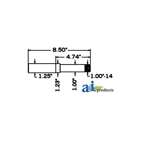 A & I Products Spindle 2" x2" x12" A-SP12504